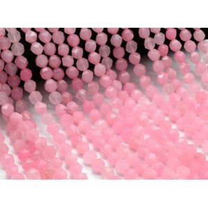 Бусины из розового кварца граненые 9мм, 37см, 36 бусин