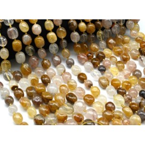 Бусины из кварца галтовка 10-12мм цв.желтый, 38,5см, 24 бусины Бусины из кварца галтовка 10-12мм цв.желтый, 38,5см, 24 бусины