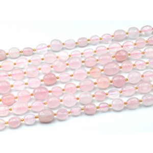 Бусины из розового кварца галтовка 12-14мм, 38см, 21 бусина Бусины из розового кварца галтовка 12-14мм, 38см, 21 бусина