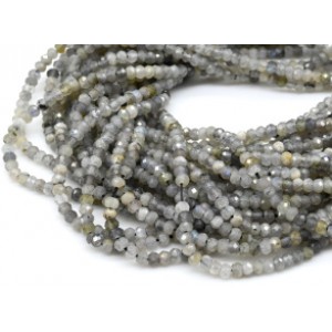 Бусины из лабрадора рондель гр.3*2мм, 38,5см, 193 бусины