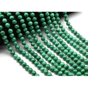 Бусины из малахита шарик 8-9мм, 40см, 47 бусин
