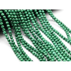 Бусины из малахита шарик 6мм, 39см, 64 бусины