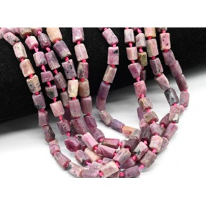 Бусины из рубина цилиндр 6*10мм, 39см, 30 бусин Бусины из рубина цилиндр 6*10мм, 39см, 30 бусин