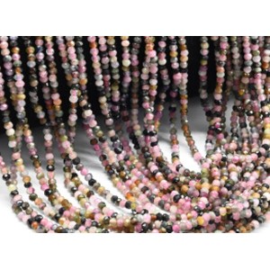 Бусины из турмалина рондель гр.2мм, 39см, 195 бусин