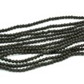 Бусины из лавы шарик 5мм цв.черный, 39см, 88 бусин