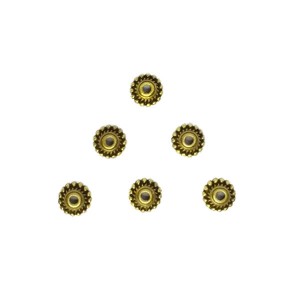 Шапочка для бусин Купол 8*3 мм, цвет бронза 20 штук/упаковка