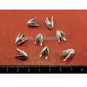 Колпачок концевик Скорлупка 13*5 мм, цвет никель, 10 шт/упак Колпачок концевик Скорлупка 13*5 мм, цвет никель, 10 шт/упак