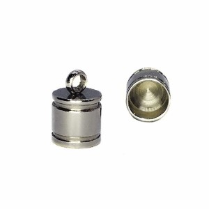 Колпачок с насечками 10*7 мм нержавеющая сталь, шариковая петелька, внутренний диаметр 6 мм, 1 штука