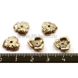 Шапочка для бусин 3 лепестка 11*11*3 мм, цвет старое серебро10 штук/упак Шапочка для бусин 3 лепестка 11*11*3 мм, цвет старое серебро10 штук/упак