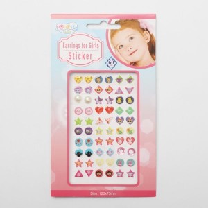 Серьги "Наклейки" улыбка,  яркие, цветные