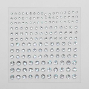 Серьги "Наклейки" блестящие, цвет белый