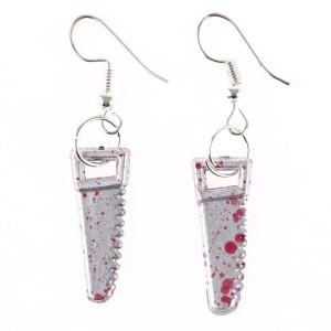 Карнавальные серьги "Пила", цвета МИКС