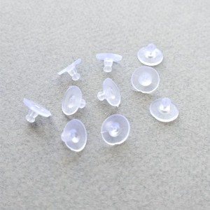 Заглушки для пусет, прозрачные, диаметр 10 мм, 5 пар/уп