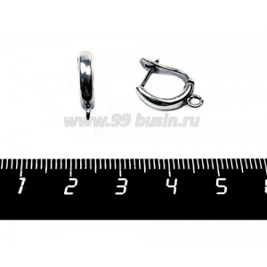 Швензы ювелирные Лаконичность, 15*11*3 мм, оксидированное посеребрение 12 мкн, 1 пара, производство Россия Швензы ювелирные Лаконичность, 15*11*3 мм, оксидированное посеребрение 12 мкн, 1 пара, производство Россия