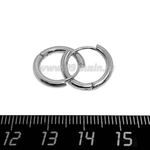 Швензы Премиум кольца,16 мм диаметр, 2 мм толщина, родированные 1 пара