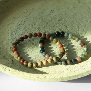 Набор браслетов 2шт шар №6 "Яшма и Унакит"