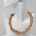 Колье "Цепь" косичка, цвет золото, 40 см