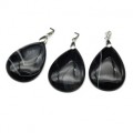 Кулон из агата черного капля 30*40мм