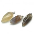 Кулон из агата бразильского перчик с гранями 18*42мм