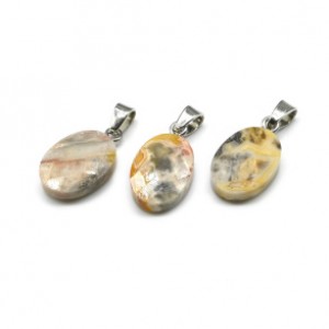 Кулон из агата львиная шкура овал гр.13*18мм