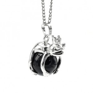 Кулон с агатом Царевна лягушка 17*25мм