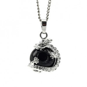 Кулон Дракон на шаре 18*20мм с агатом