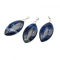 Кулон из агата тонированного рис 25*45мм, цвет синий