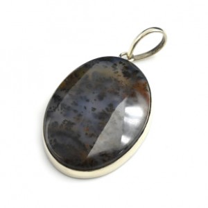 Кулон с агатом моховым "Овал" 27*38мм. Кулон с агатом моховым "Овал" 27*38мм.