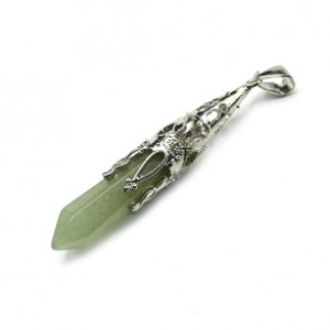 Кристалл - Кулон-маятник 8*50мм с авантюрином зеленым