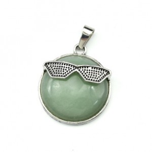 Кулон Смайл 27мм с авантюрином зеленым Кулон Смайл 27мм с авантюрином зеленым