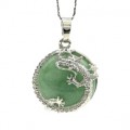 Кулон Дракон 24*24мм с авантюрином зеленым Кулон Дракон 24*24мм с авантюрином зеленым