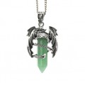 Кулон Дракон 25*41мм с авантюрином зеленым Кулон Дракон 25*41мм с авантюрином зеленым