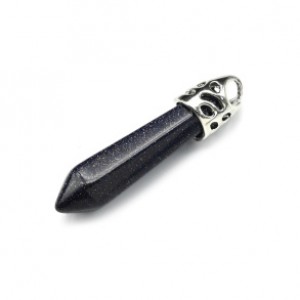 Кристалл-Кулон-маятник из авантюрина синего 8*37мм (иск.)