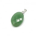 Кулон из авантюрина зеленого овал гр.13*18мм