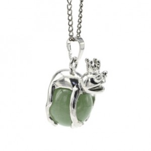 Кулон с авантюрином зеленым Царевна лягушка 17*25мм
