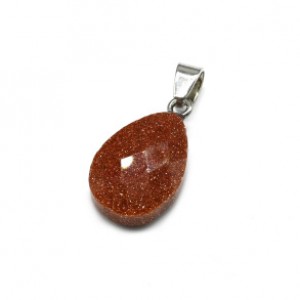 Кулон из авантюрина капля гр.13*18мм (иск.)