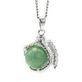 Кулон с авантюрином зеленым Лапа Дракона 25*25мм, шарик 16мм