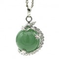 Кулон Дракон на шаре 18*20мм с авантюрином зеленым Кулон Дракон на шаре 18*20мм с авантюрином зеленым