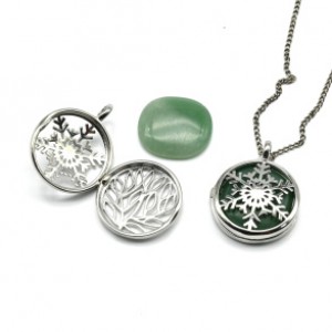 Кулон открывающийся Снежинка 25*25мм с авантюрином зеленым Кулон открывающийся Снежинка 25*25мм с авантюрином зеленым