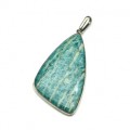 Кулон с амазонитом 26*50мм.