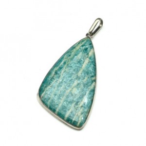Кулон с амазонитом 26*50мм.