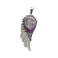 Кулон с аметистом Крыло 23*52мм