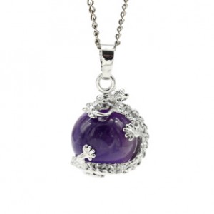 Кулон Дракон на шаре 18*20мм с аметистом Кулон Дракон на шаре 18*20мм с аметистом