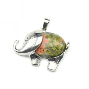Кулон Слон 38*25мм с унакитом