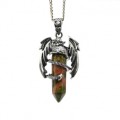 Кулон Дракон 25*41мм с унакитом