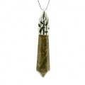 Кулон-маятник из унакита 10*55мм
