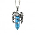 Кулон Дракон 25*41мм с бирюзой искусственной