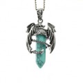 Кулон Дракон 25*41мм с бирюзой иранской искусственной