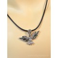 Кулон с перламутром гелиотис "Орёл" 40*18мм, 48см