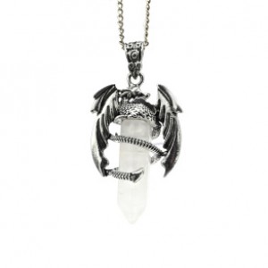Кулон Дракон 25*41мм с горным хрусталем Кулон Дракон 25*41мм с горным хрусталем